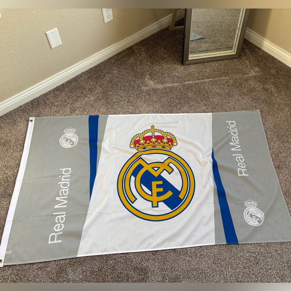 Real Madrid Flag - Gray and Blue